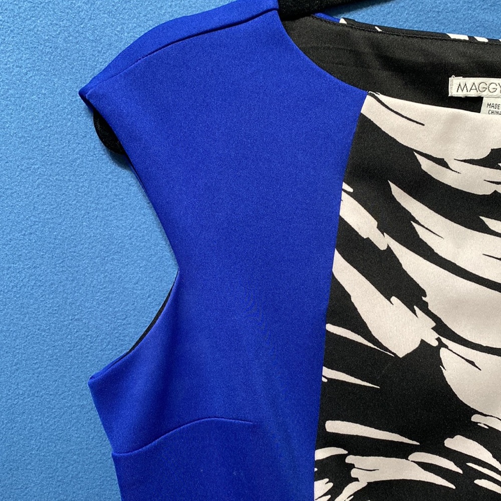 Very elegant dress with short sleeves and side zipper Maggy London size 8 used - Picture 10 of 12